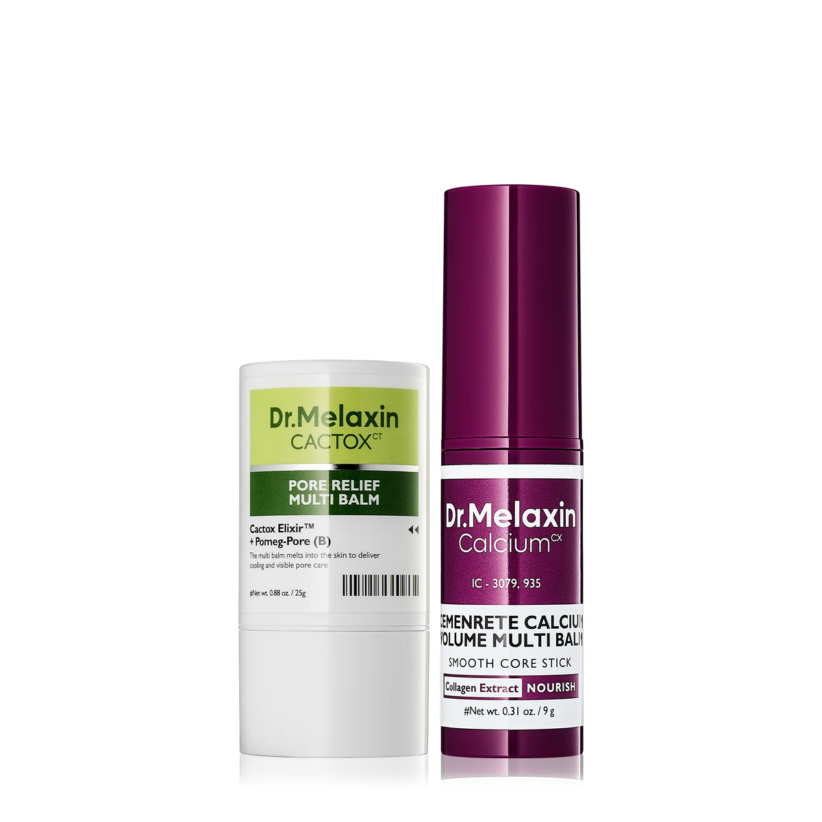 Dr.Melaxin Cactox & CalciumMulti Balm Pore Firming Duowith Cactus Cooling & Eye CareStick for Visible Pore Refiningand Skin Repair