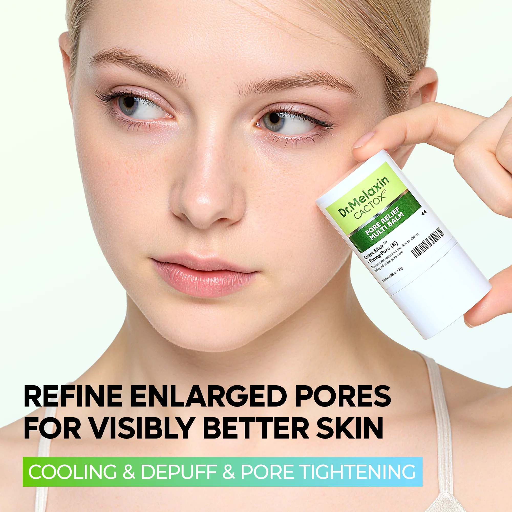 Dr.Melaxin Cactox & CalciumMulti Balm Pore Firming Duowith Cactus Cooling & Eye CareStick for Visible Pore Refiningand Skin Repair